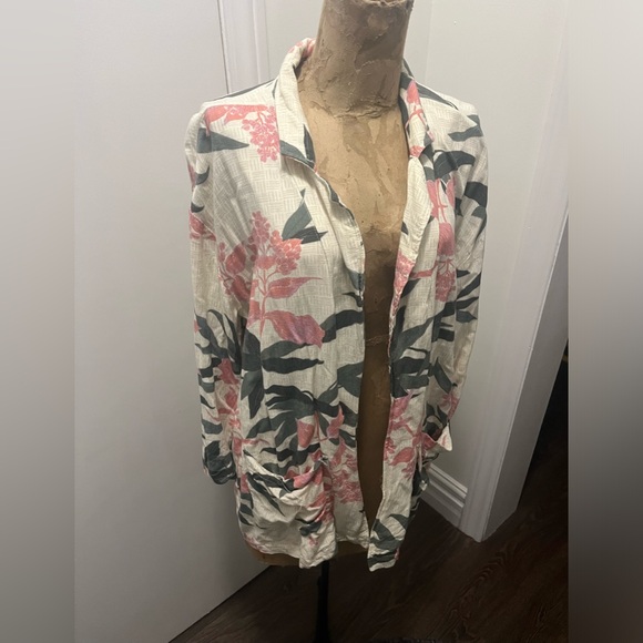 O’NEILL Hawaiian open blouse long sleeved shirt - Picture 5 of 12